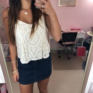 White Lace Tank Top